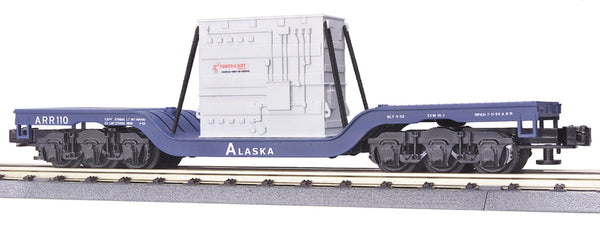 MTH Railking 30-8307 Alaska Die-Cast Dep. Center Flat Car w/Transformer - Alaska O SCALE NEW