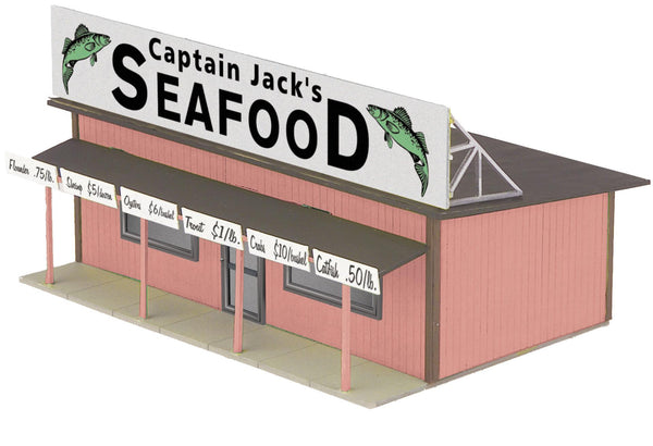 MTH Railking 30-90038 Capt. Jack's Seafood Road Side Stand Building O SCALE Like New