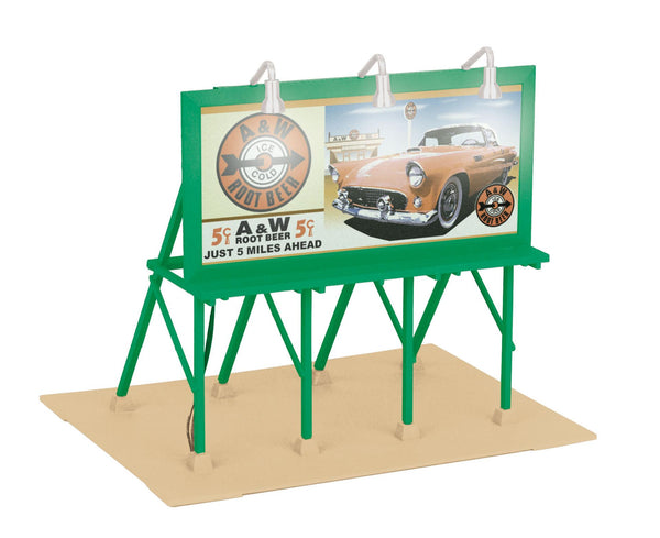 MTH Railking 30-90058 DPSU - A&W Root Beer Lighted Billboard O SCALE Like New