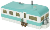 MTH Railking 30-90108 Turquoise & White Stainless Mobile Home O SCALE Like New