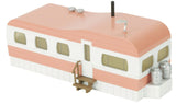 MTH Railking 30-90109 Salmon & White Stainless Mobile Home O SCALE Like New