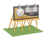 MTH Railking 30-90207 NFL - Pittsburgh Steelers Super Bowl.XL Lighted Billboard #Pittsburgh Steelers Super Bowl.XL. O SCALE Like New