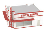 MTH Railking 30-90216 Ted's Tires Single Story Corner Store O SCALE Used Excellent