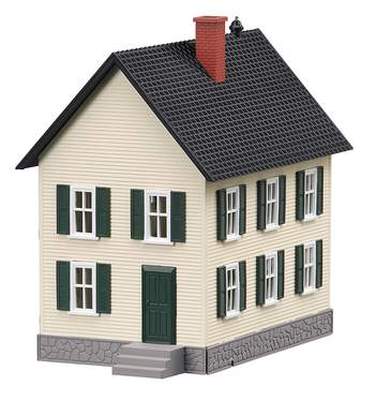 MTH Railking 30-9023 Row House #Yellow w/Green Shutters. O SCALE Like New