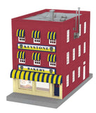 MTH Railking 30-90282 Keystone Bakery 3-Story City Building w/Fire Escape & Blinking Sign O SCALE NEW