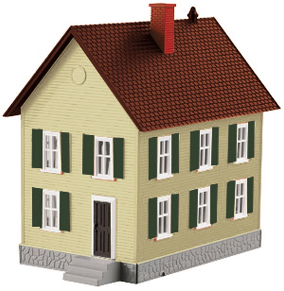 MTH Railking 30-90337 Tan w Green shutters Row House O SCALE Used Excellent