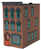 MTH Railking 30-90372 Brown Stone 3-Story Town House O SCALE Like New Damaged Box