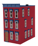 MTH Railking 30-90376 Light Tuscan Brick 3-Story Town House #3. O SCALE NEW