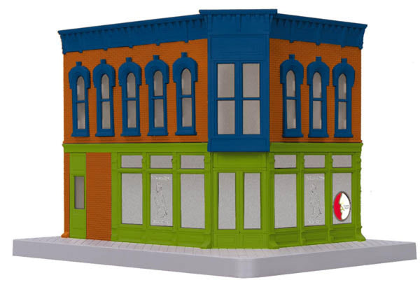 MTH Railking 30-90391 Dr. Emerson Bigguns Opposite Corner Building w/Blinking Sign O SCALE Used Excellent