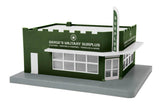MTH Railking 30-90394 Sarge's Military Surplus Supply Single Story Opposite Corner Store O SCALE Like New