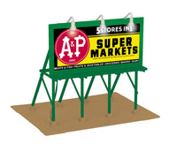 MTH Railking 30-90494 A&P Groceries Lighted Billboard #A&P Groceries. O SCALE Like New