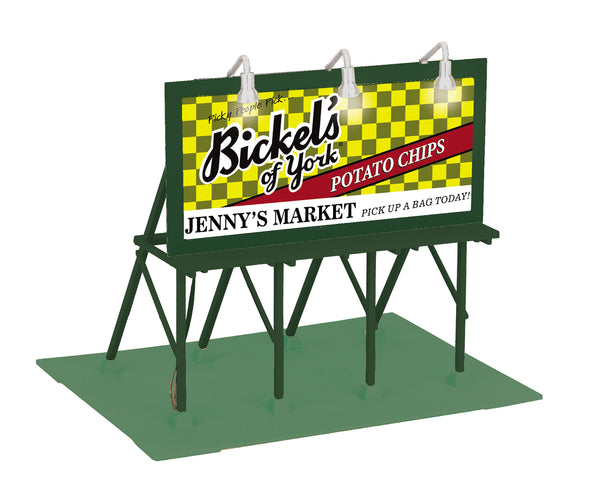 MTH Railking 30-90646 Jennys Market Lighted Billboard #Jennys Market. O SCALE NEW