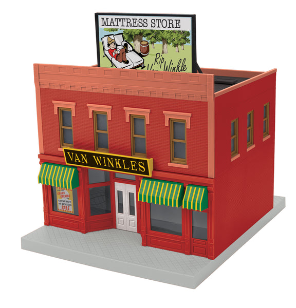 MTH Railking 30-90685 Rip Van Winkle Mattress Store 2-Story City Building #1 O SCALE NEW