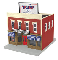 MTH Railking 30-90689 2-Story City Building 1 - Trump Republican National Committee. O SCALE NEW