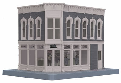 MTH Railking 30-9085 Train Store Single Story Corner Store. BUILDING O SCALE Like New