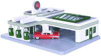 MTH Railking 30-9101 Sinclair Garage Door Opens and Car Moves to Pump With Sound. O SCALE Like New