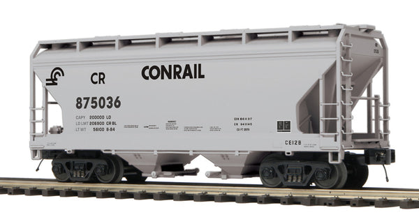 Atlas 3001093 Conrail Premier ACF 2 Bay Centerflow Hopper #875036 (Gray/Black)  O SCALE NEW