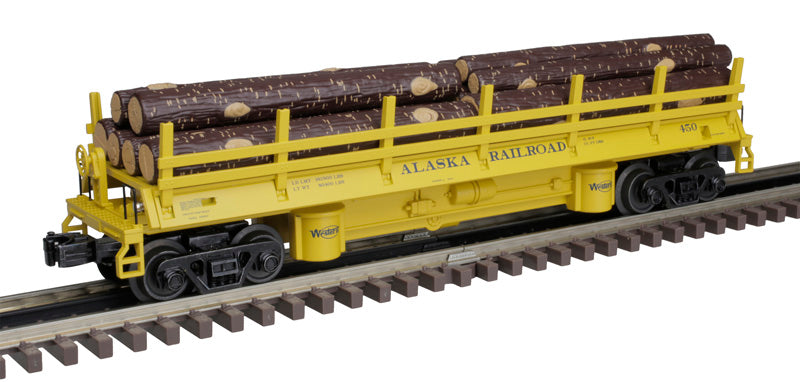 Atlas 3001161-2 Alaska Premier Operating Log Dump Car #455 (Yellow/Blu