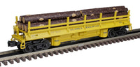 Atlas 3001161-3 Alaska Premier Operating Log Dump Car #456 (Yellow/Blue) O SCALE NEW