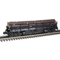 Atlas 3001162-2 PREMIER ATLANTIC COAST LINE 165353 (BLACK/WHITE) LOG DUMP CAR - 3RL O SCALE NEW