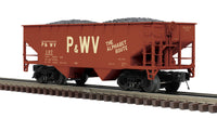 Atlas 3001394-3 Premier 2-Bay Offset Hopper Pittsburgh & West Virginia (Brown/Tan) O SCALE NEW