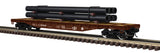 Atlas 3001881-2 Bessemer & Lake Erie BL&E 52'6" Flat Car TRAINMAN Brown/White O Scale NEW
