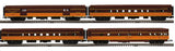 Atlas 3001952 ILLINOIS CENTRAL 4 CAR 70' STREAMLINE PASSENGER SET, 3001953 IC 2 CAR SET, AND 3001954 DINER CAR LIMITED O Scale NEW