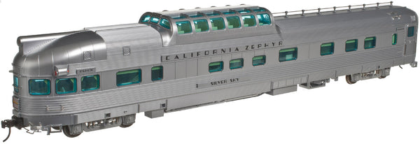 Atlas 3001158-1 D&RGW  Silver Sky DOME LOUNGE OBSERVATION CAR PASSENGER CAR CALIFORNIA ZEPHYR O SCALE NEW