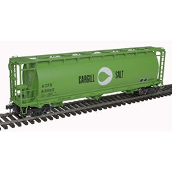 Atlas 3001440-2 Cargill Salt 3-BAY CYLINDRICAL HOPPER CARGILL SALT 62810 (GREEN/WHITE) - 3RL O SCALE Limited NEW