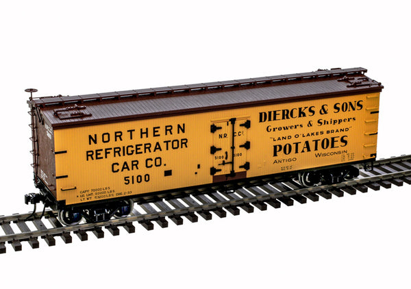 Atlas 3001683-1 DIERCKS AND SONS POTATOES 40' Wood Refrigerator Car #5100 limited O Scale NEW