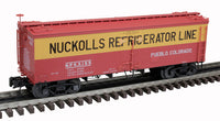 Atlas 3003045-2 Nuckoll's 36' Wood Refrigerator Cars Red/Yellow #155 3 Rail O Scale NEW