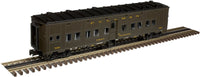 Atlas 3007704-7 Troop Series Cars Pullman Green/Gold 3 rl O Scale NEW