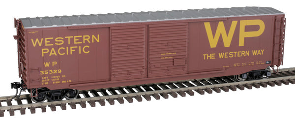 Atlas 3007610-1 WESTERN PACIFIC WP "The Western Way" 50' PS-1 Double Door Box Car Brown/Yellow 3 rl O Scale NEW