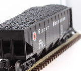 MTH 30-7006E  Great Northern 4 Bay hopper with Coal load O SCALE Used No Box