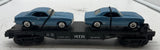 MTH Railking 30-7634 Auto Transport Flat Car Featuring (2) 1969 Camaros O SCALE Like New