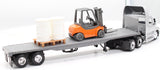 New-Ray Toys 16073 Freightliner Cascadia W/Fokr lift and barrel load 1/43 Like New