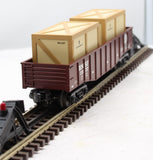 MTH 30-4220A BNSF Gondola Car W/2 Crates O SCALE Like New