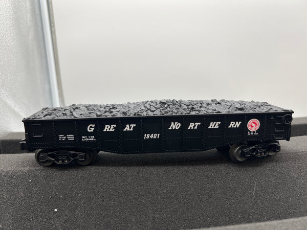 Lionel 6-19401 Great Northern GN gondola with coal load O SCALE Like New