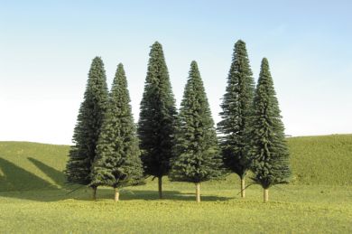 Bachmann 32001 5" - 6" PINE TREES scenery (6 pack) HO SCALE NEW