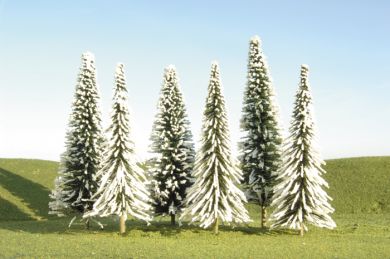Bachmann 32002 5" - 6" PINE TREES WITH SNOW HO SCALE NEW