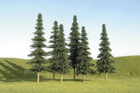 Bachmann 32004 5" - 6" Spruce Trees Scenery Pack (6 trees) HO SCALE NEW