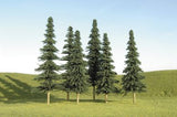 Bachmann 32004 5" - 6" Spruce Trees Scenery Pack (6 trees) HO SCALE NEW