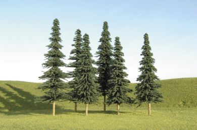 Bachmann 32004 5" - 6" Spruce Trees Scenery Pack (6 trees) HO SCALE NEW