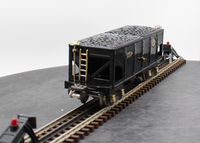 MTH Tinplate 10-1042  hopper car black with brass trim O SCALE Like New