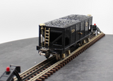 MTH Tinplate 10-1042  hopper car black with brass trim O SCALE Like New