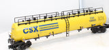 MTH Premier 20-96023 CSX 20K Gallon 4-Compartment Tank Car O SCALE (broken handrail) Used