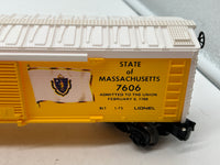 Lionel 6-7606 State of Massachusetts Spirit of 76 boxcar O SCALE Like New