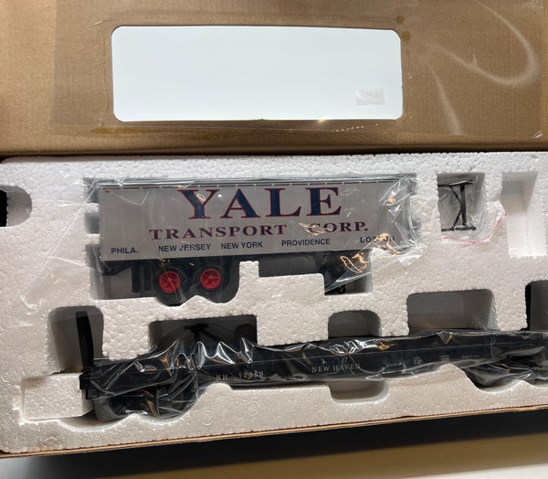 Weaver U23002 LD Yale 35 Trailer on New Haven 50 Flat Car 3 rl O SCALE NEW