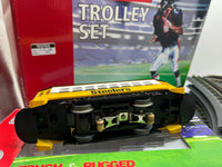 MTH Railking 30-4169-1 NFL - Pittsburgh Steelers Trolley R-T-R Train Set - Pittsburgh Steelers O SCALE Like New