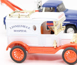 Eastwood Automobilia B518 set of two cars ( hospital and tow truck) die cast O SCALE Like New
